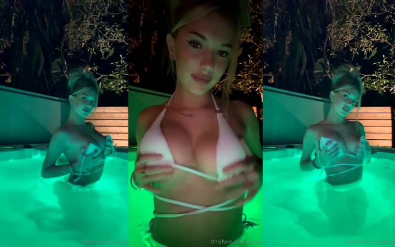 Breckie Hill  Onlyfans Nude Boobs In Pool