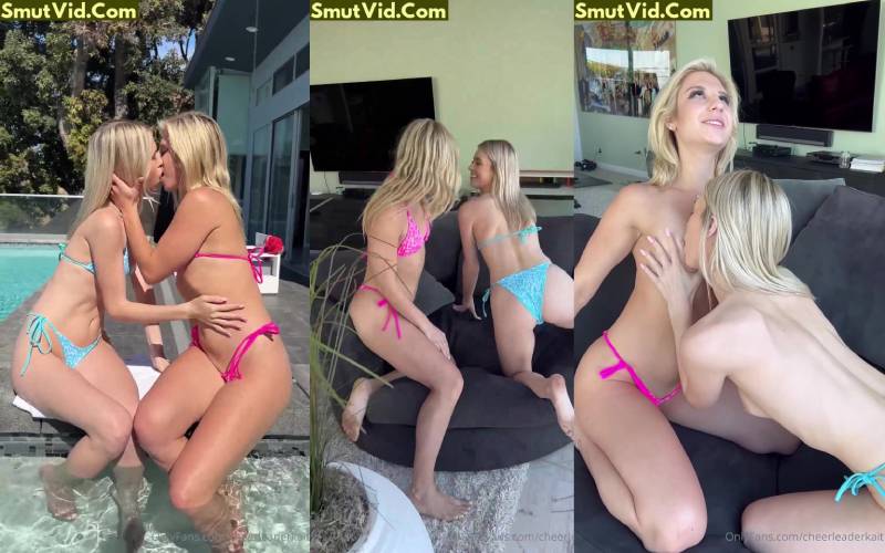 Cheerleader Kait Fingering and Eating Nude Pussy Lesbian Onlyfans XXX Video