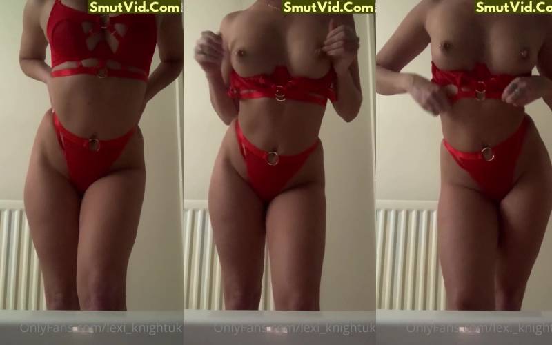 Lexi Knight Red Lingerie Nude Tease Onlyfans  Video