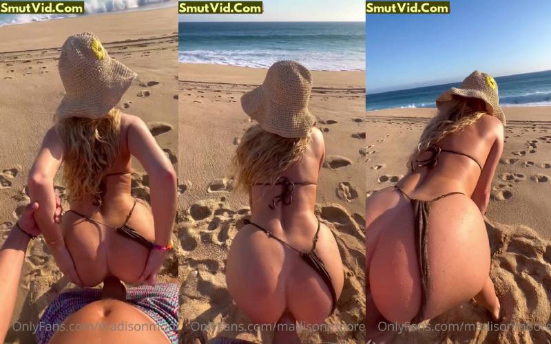 Madison Moores Stretching Juicy Pussy With Thick Dick On The Beach Onlyfans Video