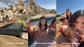 Auhneesh Nicole Outdoor Foursome In Bikini Scene Released
