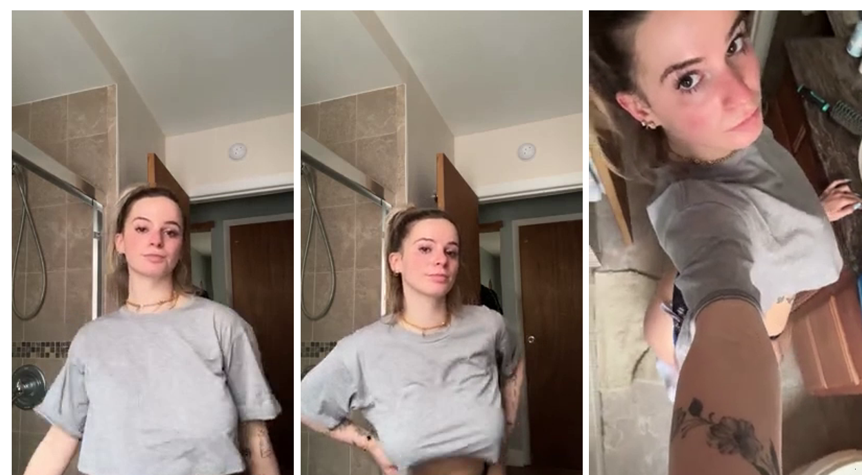 Kaitlyn Krems Bathroom Tits Bouncing Video