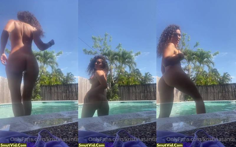 Kristina Santa Onlyfans  Video Nude in Pool
